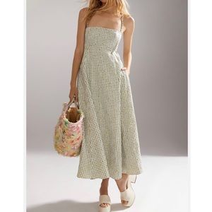 NWT Anthropologie En Saison A-line Maxi Gingham Dress